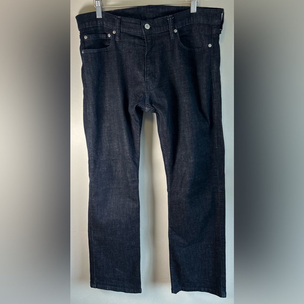Levi’s 514 Men's Jeans Dark Indigo Straight Fit 34x30 Cotton Lycra Stretch EUC
